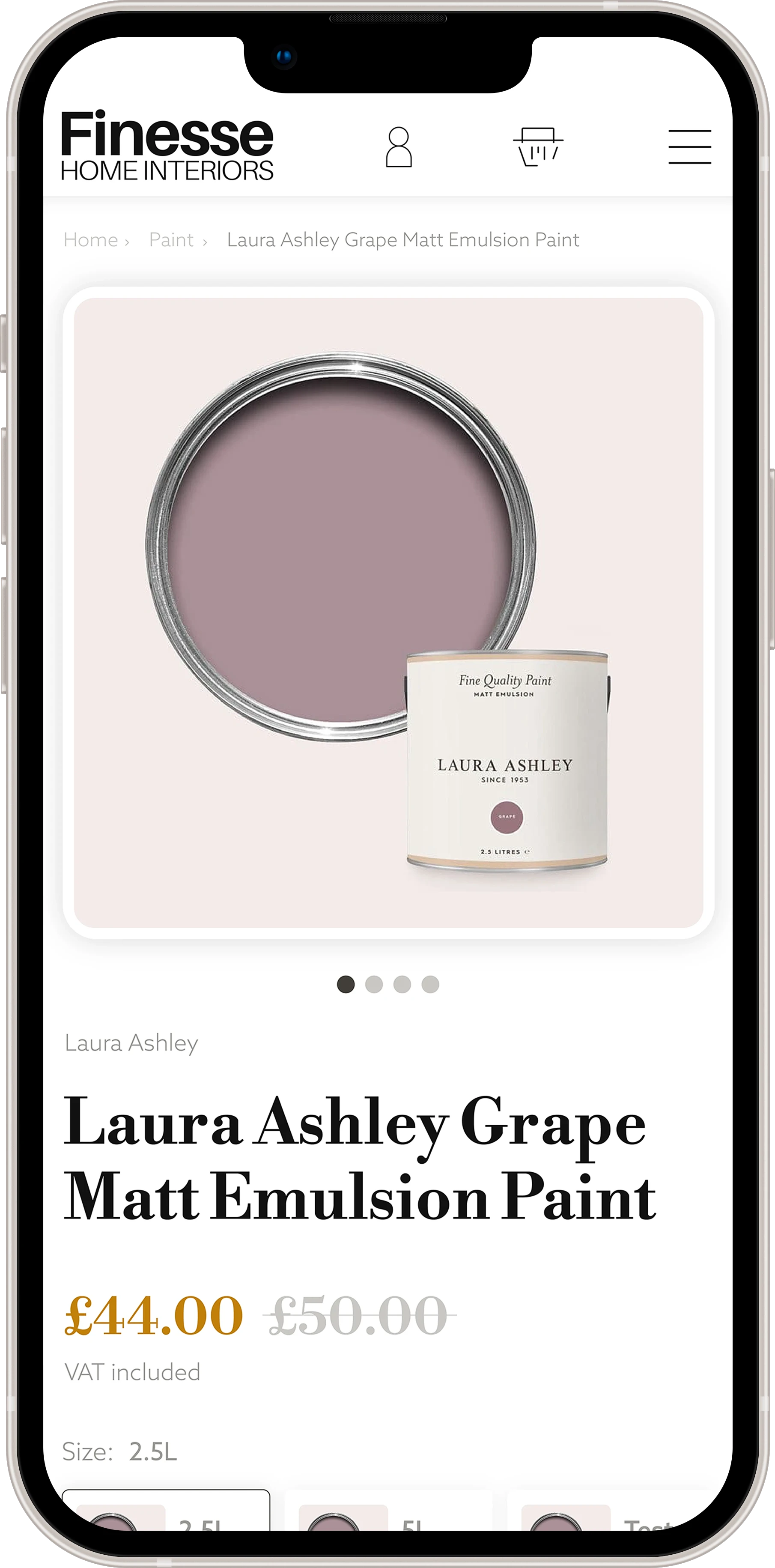 Website design and branding in Yorkshire - Finesse Interiors Shopify theme design