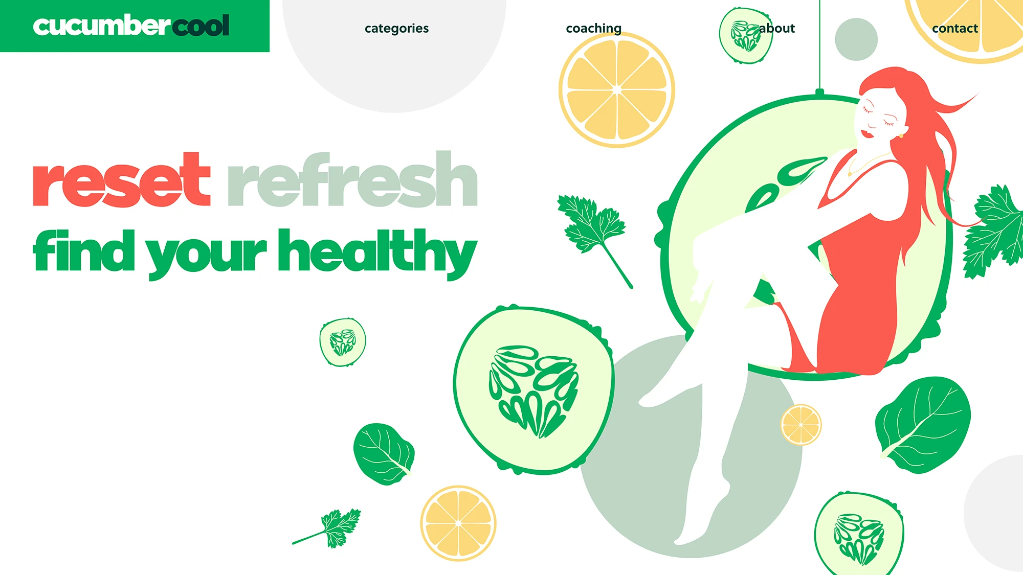 Website design and branding in Yorkshire - Cucumber Cool Wordpress theme design, logo and branding