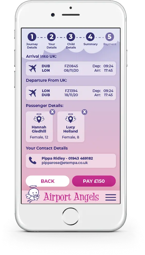 Mobile app secure online booking and payments